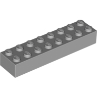 Lego kostka (kostička) 2x8, světle modro šedá (4211391, 6037399)